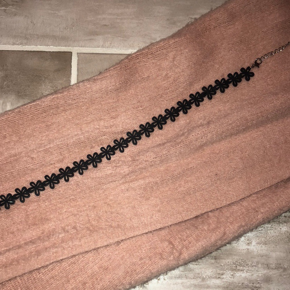 FREE if bundled - black flower choker